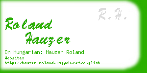 roland hauzer business card